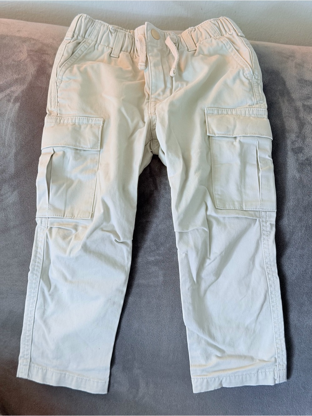 Polo by Ralph Lauren Cream Cargo Pants with Utility Pockets